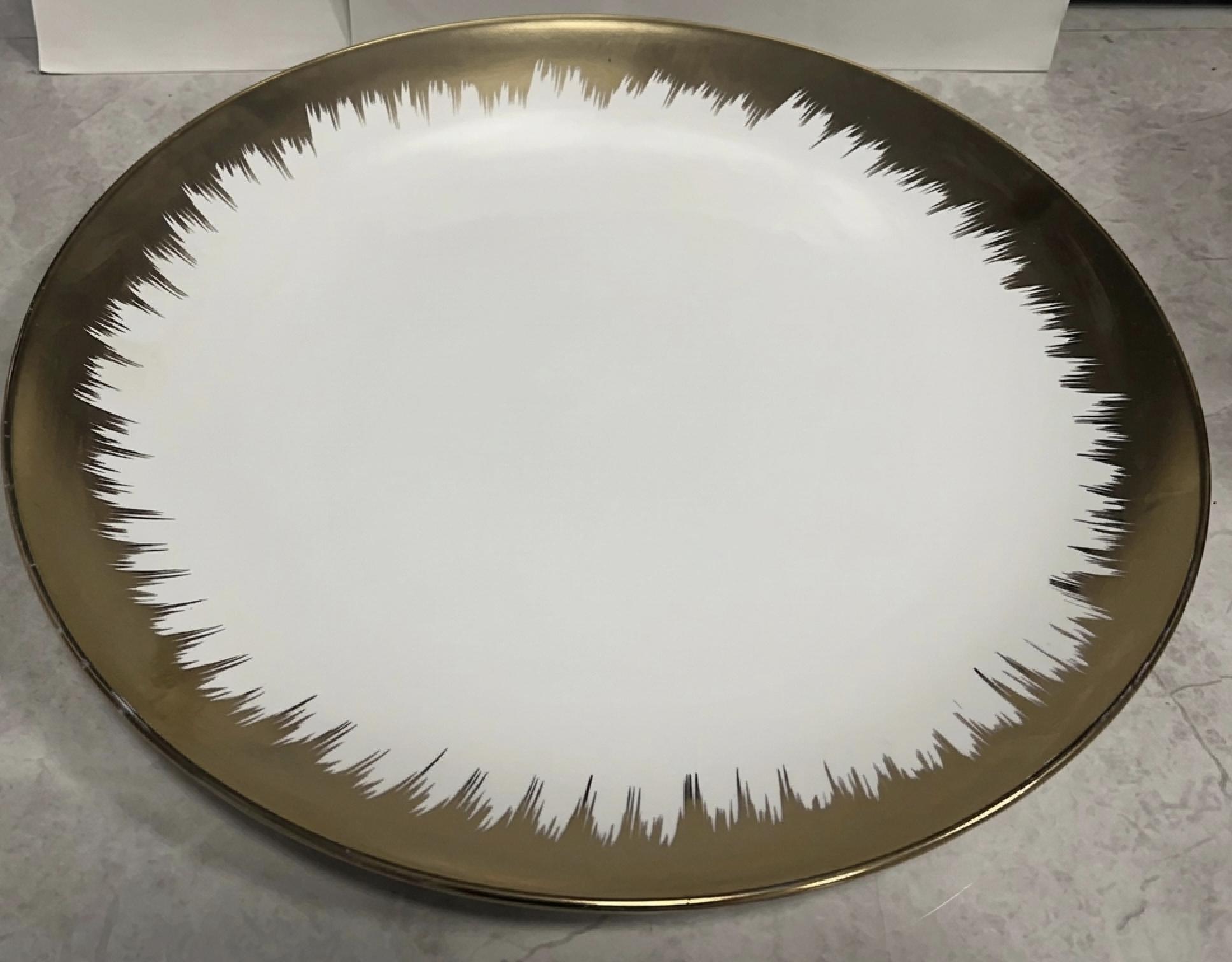 Gold Big Ceramic Plate